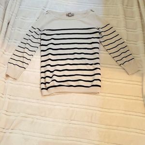 White Top with Black Stripes